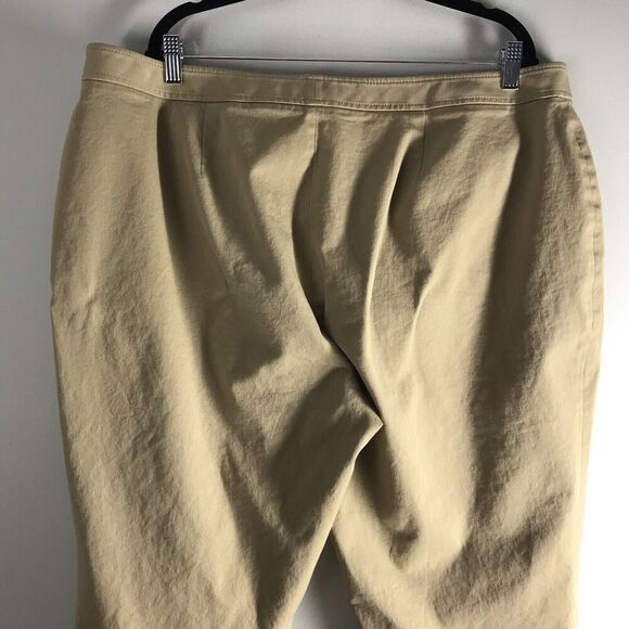Talbots Size 20W‎ Petite Heritage Pants Crop Ankle Khaki Career Minimalist - Picture 9 of 13